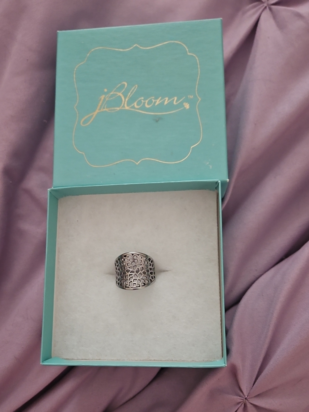 bloom Silver Openwork Filigree Statement Ring
